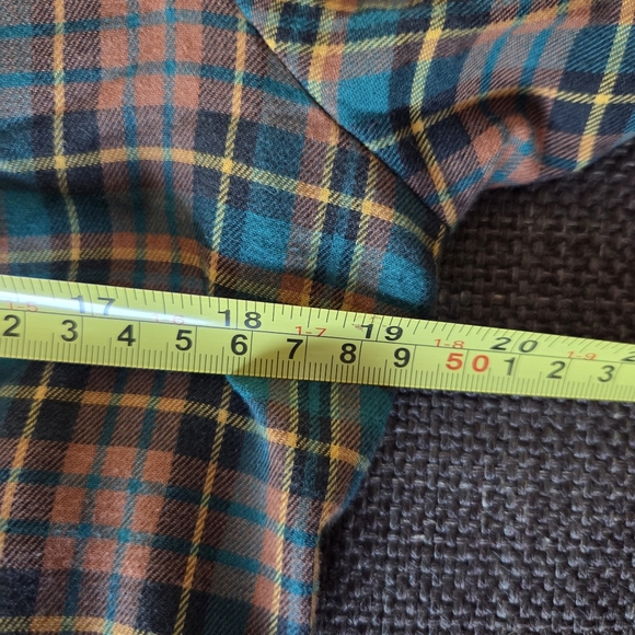 Vintage Sears The Fashion Place Green And Brown Flannel Womens Size 12 - Picture 7 of 8